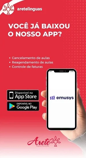 Story de escola de música divulgando o app da Emusys para os alunos